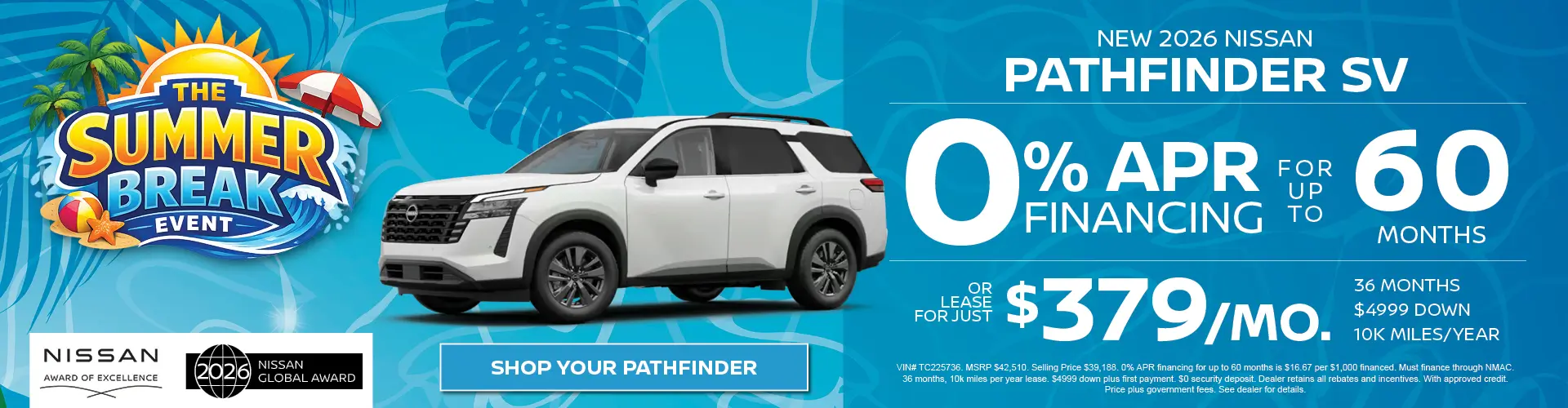 Special offer on    New 2026 Nissan Pathfinder